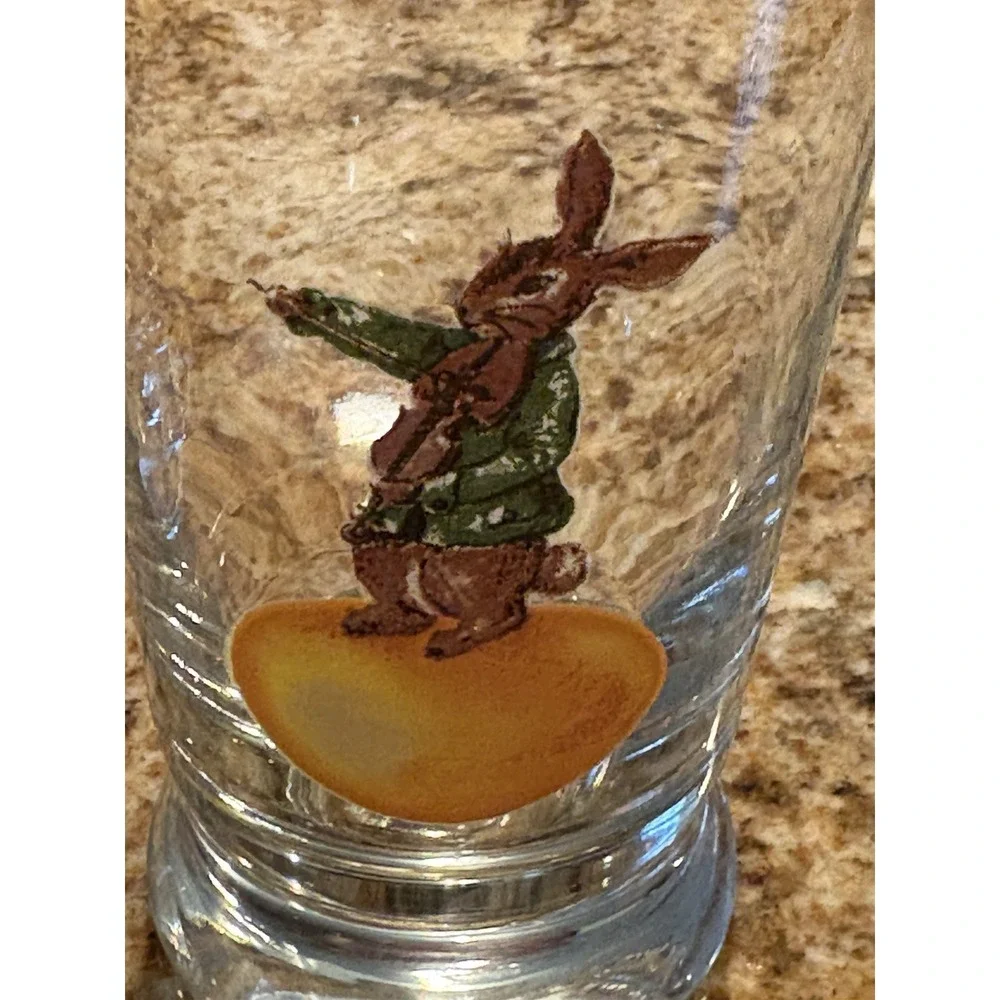 Peter Rabbit Williams Sonoma Bunny Easter Egg Brunch‎ Glasses 5